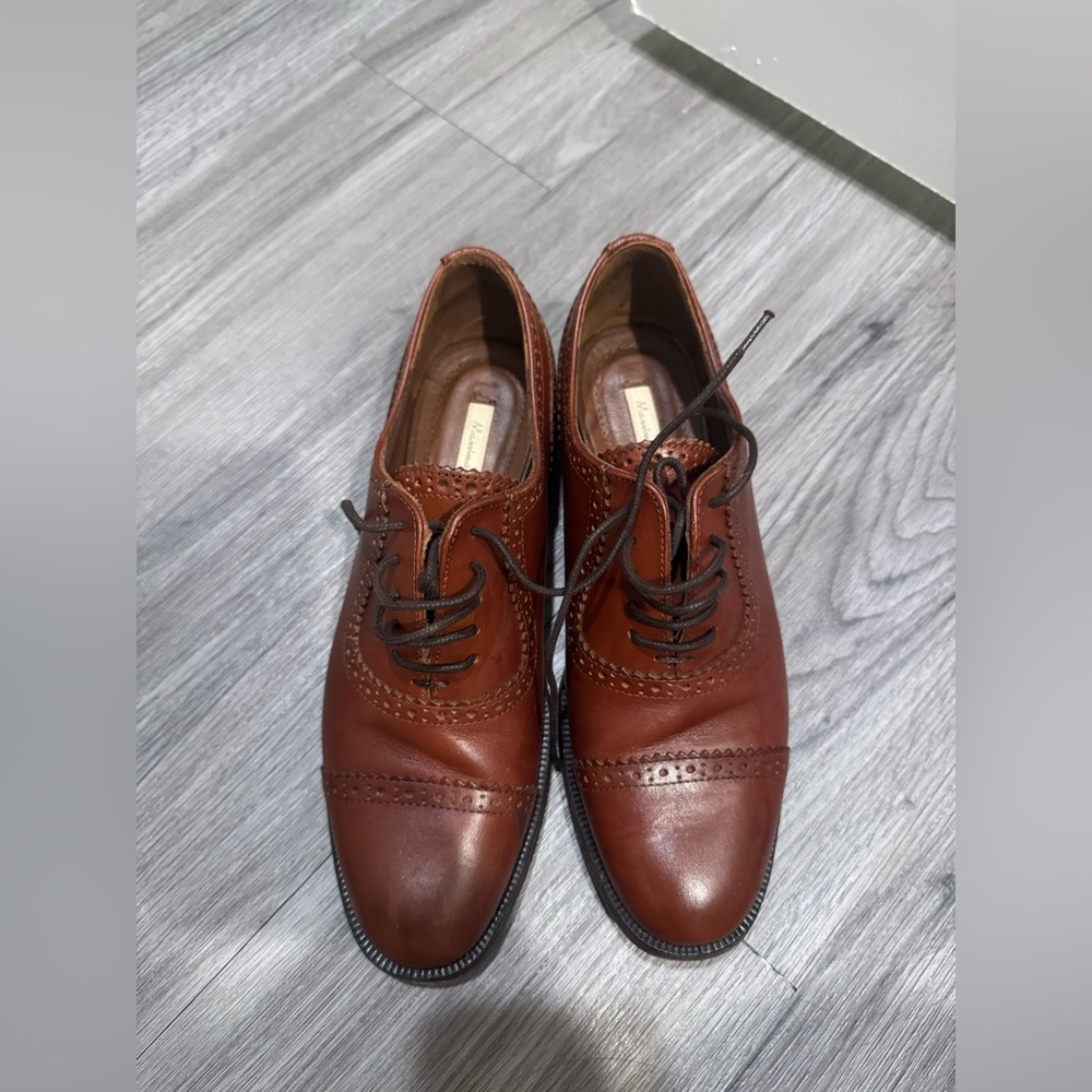 Massimo Dutti Women's Brown Leather Oxfords